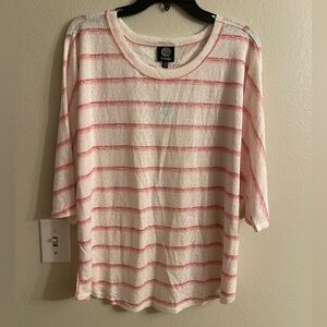 BOBEAU CATY DOLMAN TEE WHITE - 1X